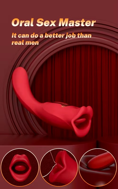 10 Mode Vibration & 10 Mode Bite 2-in-1 Thrusting Clitoral Tongue Vibrator - G Spot Stimulator Licking Vibrator Sex Toy for Women - Discreet Delivery India - Image 12