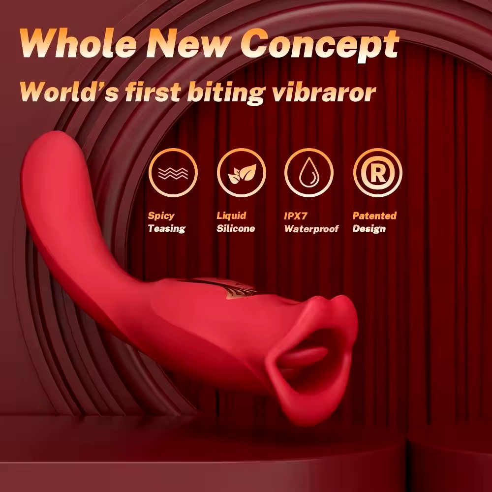 10 Mode Vibration & 10 Mode Bite 2-in-1 Thrusting Clitoral Tongue Vibrator - G Spot Stimulator Licking Vibrator Sex Toy for Women - Discreet Delivery India - Image 10