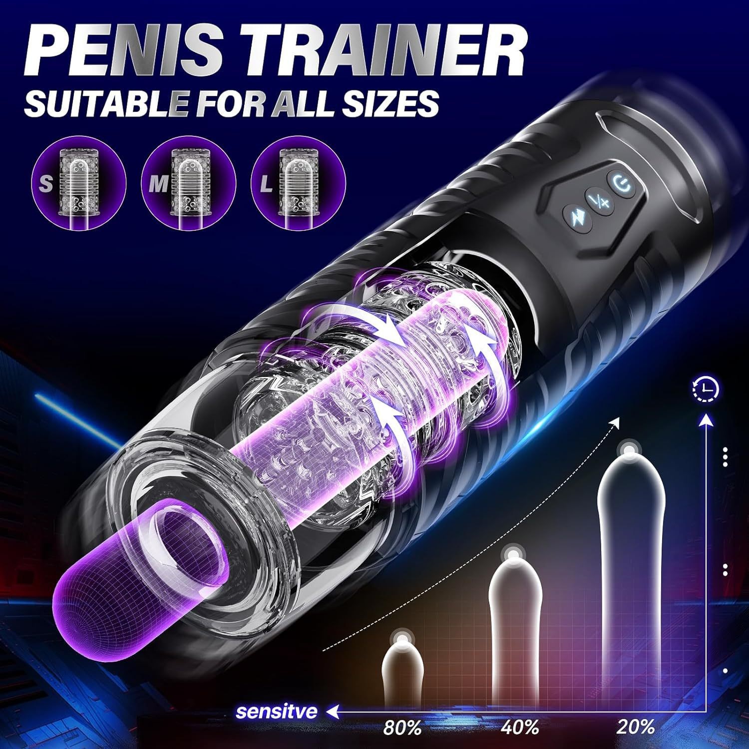 Premium Automatic Male Masturbator Cup - Thrusting & Rotating 3D Realistic Stroker - Hands-Free Vibration Adult Sex Toy for Men India - Image 9