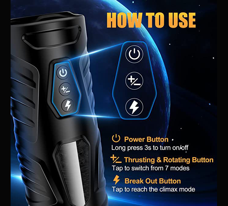 Premium Automatic Male Masturbator Cup - Thrusting & Rotating 3D Realistic Stroker - Hands-Free Vibration Adult Sex Toy for Men India - Image 7