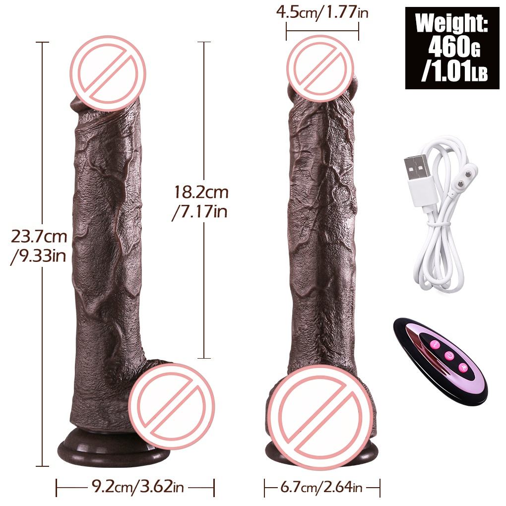 Premium Liquid Silicone Realistic Dildo Vibrator for Women - Remote Controlled Vibrating Penis Stimulator - 100% Body Safe Adult Wellness Toy India - Image 3