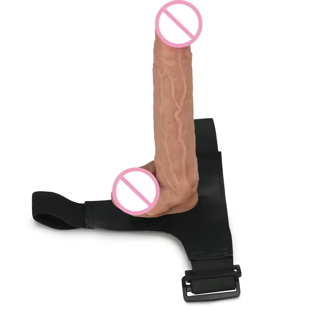 Premium Realistic Silicone Wearable Strap-on Dildo with Adjustable Harness - Vibrating Adult Sex Toy for Couples & Lesbians - 100% Waterproof India - Image 5