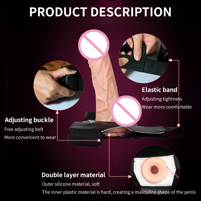 Premium Realistic Hollow Strap-on Dildo for Men - Realistic Penis Extender Sleeve for Couples - Medical Grade Silicone Adult Wellness Product India - Image 4