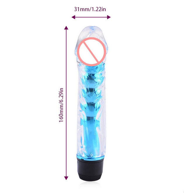 Realistic Crystal Head Vibrating Dildo with LED Light - Premium Medical TPE Light Up Sex Toy for Women & Couples - Best Adult Wellness Product in India - Image 8