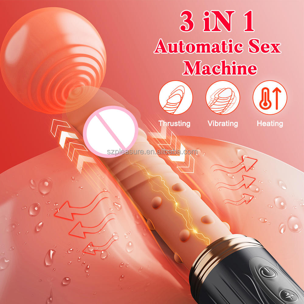 Premium Automatic Thrusting Sex Machine Gun for Women | 100% Waterproof Heating Vibrator Dildo with Remote | Couple Adult Toy India - Image 3