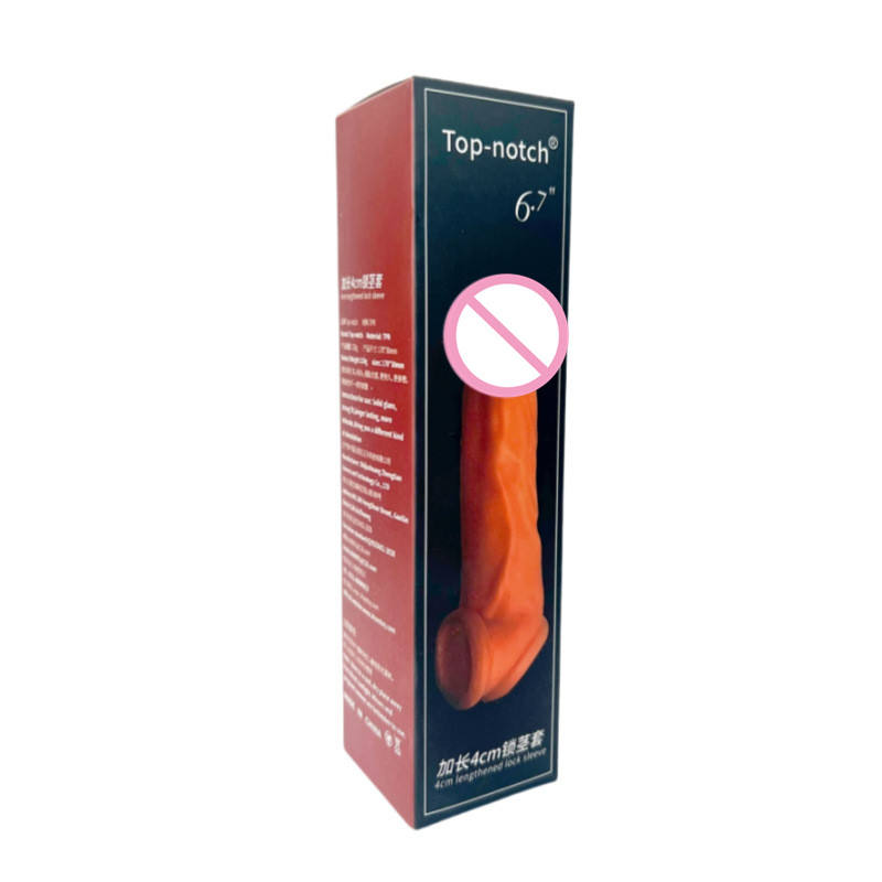 Premium 6.7 inch Crystal Wolf-Tooth Penis Sleeve Extender - 100% Waterproof Soft TPE Sex Toy for Men & Couples - Best Adult Wellness Product in India - Image 3